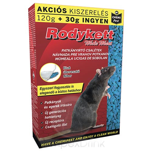 Rodykett Patkányírtó csalétek 120g+30g P