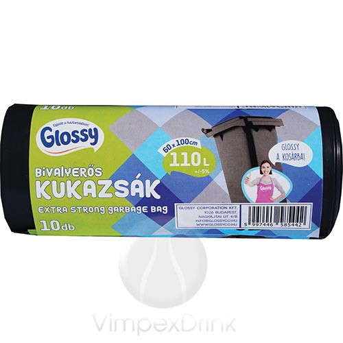 Glossy Bivalyerős kukazsák 110L