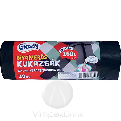 Glossy Bivalyerős kukazsák 160L