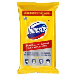 Domestos fert. törlőkendő 100db Lemon