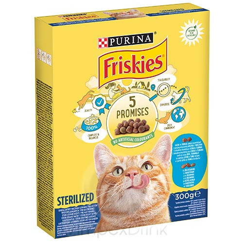 FRISKIES Steril Lazac száraz macska 300g