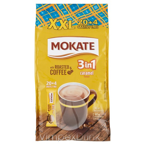 Mokate I.kávé XXL 3in1 20+4*17g karamel