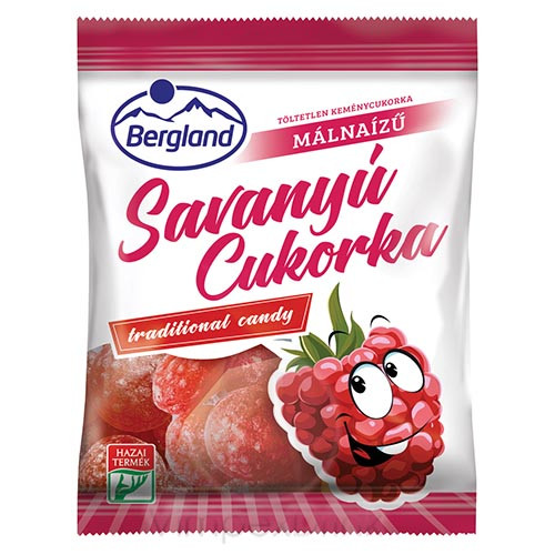 Bergland Savanyú cukor Málna 70g