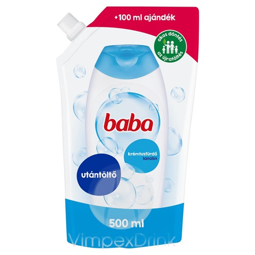 Baba tusfürdő utántöltő 500ml Lanolin