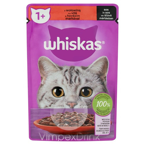 WHISKAS alutasakos marha 85g