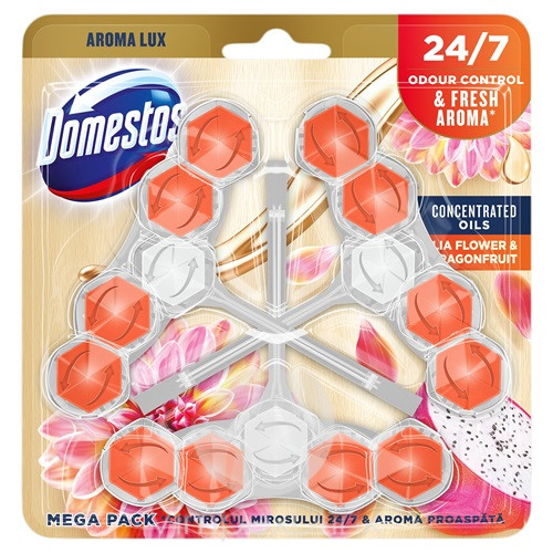 Domestos Aroma L. WC-rúd 3x55g Dhalia