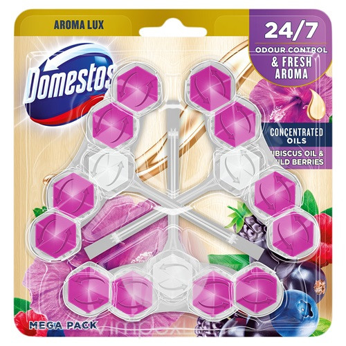 Domestos Aroma L. WC-rúd 3x55g Hibiszk.