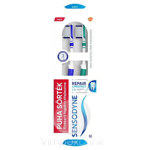 Sensodyne fogkefe duo Rep&Protect soft