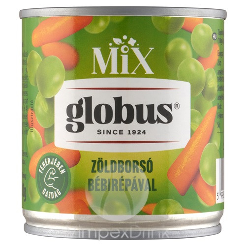 GLOBUS Zöldborsó bébirépával 200g/130g