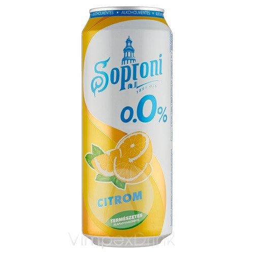 Soproni 0,0% Citrom 0,5l DOB DRS