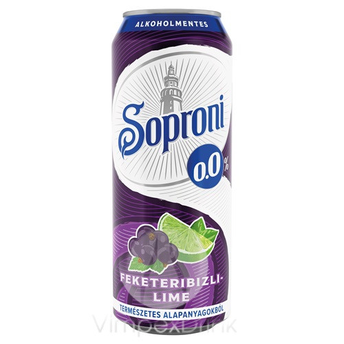 Soproni 0,0% Fek.ribiz-lime 0,5l DOB DRS