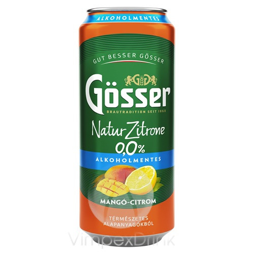 Gösser Nat.Zit.Mangó-Citr.0% 0,5ldob-DRS