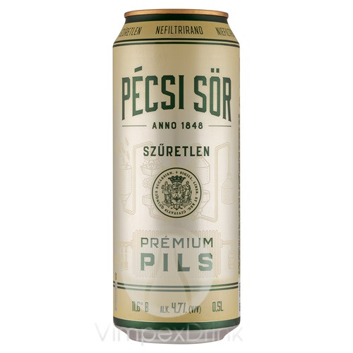 Pécsi Prémium Pils szűretlen 0,5 DOB -DRS