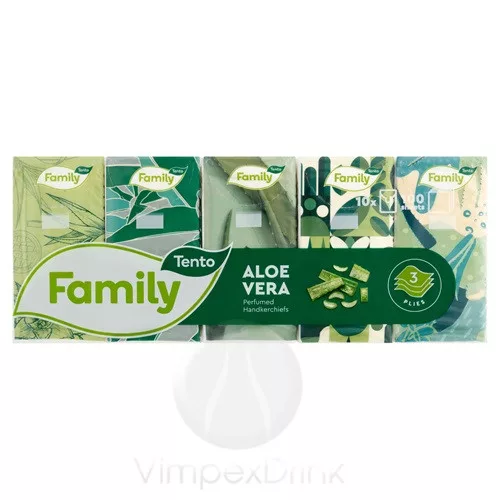 Tento Papírzsebkendő 3rét.Aloe 10x10db