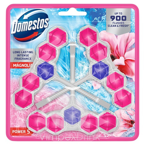 Domestos Power5 WC-rúd 3x50g Magnólia
