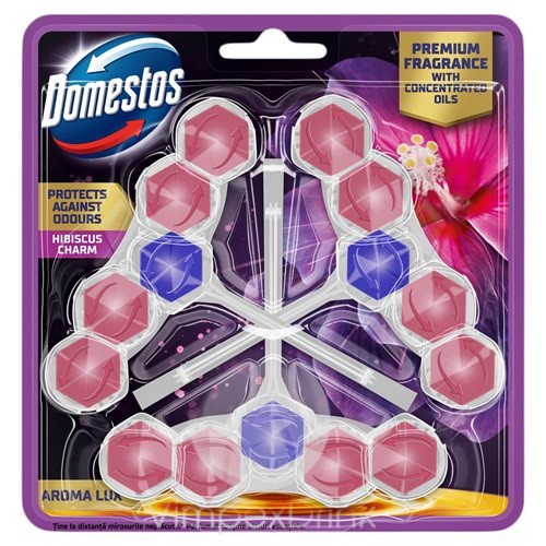 Domestos Aroma L. WC-rúd 3x50g Hibiszk.