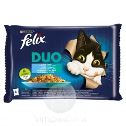 FELIX DUO Halas nedves macska 4*85g