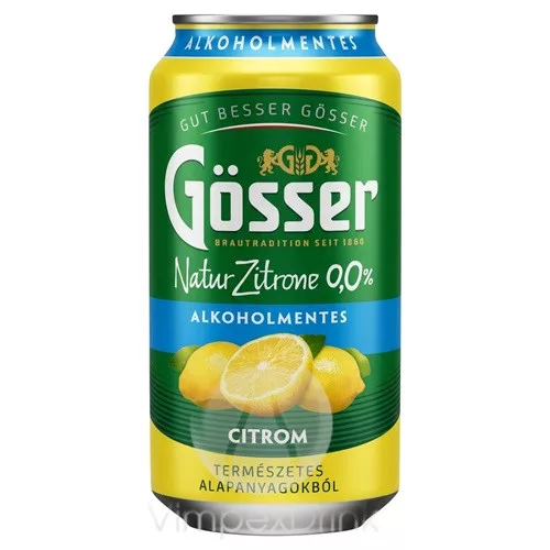 Gösser NaturZitr. citrom 0% 0,33l dob-DRS