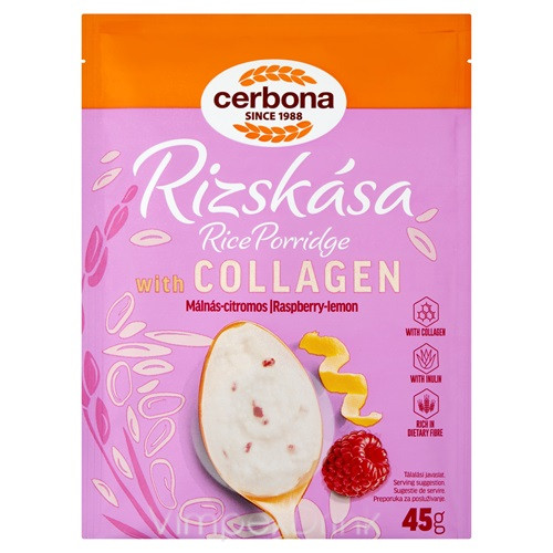 Cerbona málna-citrom rizskás.kollagén45g