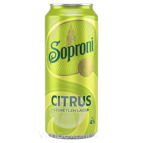 Soproni Citrus Szűretlen 4% 0,5l DOB-DRS