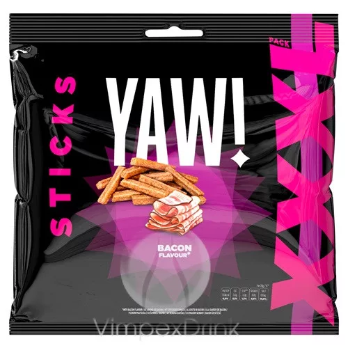 YAW! Extrudált snack sticks baconos 120g