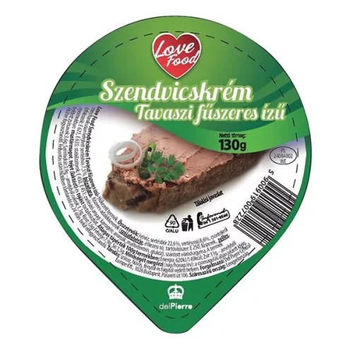 Love Food szendvicskrém tavaszi fűsz.130g